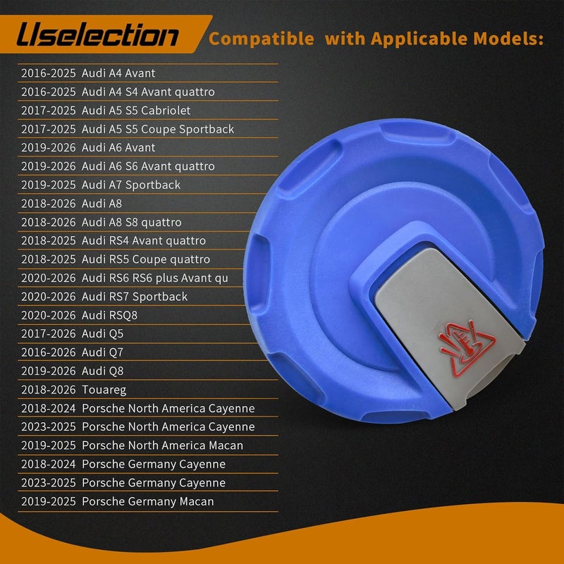 Uselection 4M0121321K Engine Coolant Reservoir Cap 1.4Bar Replacement for A4 A5 A6 A7 A8 S4 S5 Q5 Q7 Q8 RS4 RS5, Toureg, Porsche 4M0121321J - Image 4